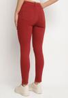 Bordowe Spodnie Skinny Kyllienne