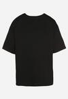 Czarny T-shirt z Bawełną w Klasycznym Stylu Meravia