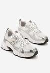 Srebrne Sneakersy w Streetwearowym Stylu z Siateczkowymi Zdobieniami Dorelline