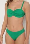Ciemnozielone Bikini Biustonosz Wiązany na Plecach 2 Pary Majtek Typu Figi Galarella