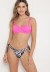 Różowe Bikini Biustonosz Wiązany na Plecach 2 Pary Majtek Typu Figi Galarella