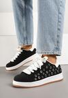 Czarne Sneakersy Ozdobione Nitami Felorenia