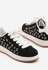 Czarne Sneakersy Ozdobione Nitami Felorenia