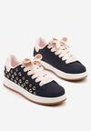 Granatowe Sneakersy Ozdobione Nitami Felorenia