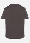 Ciemnoszary T-shirt z Małym Haftem Natavira