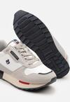 Białe Buty Sportowe Sneakersy z Ozdobnymi Wstawkami Vevilira