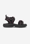 Sandale Negru cu fucsia