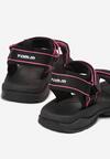 Sandale Negru cu fucsia