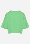 Jasnozielony Krótki T-shirt Oversize Lilu