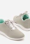Szaro-Niebieskie Sneakersy Półbuty Ozdobione Wstążką Filarissa