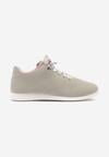 Szaro-Różowe Sneakersy Półbuty Ozdobione Wstążką Filarissa