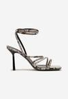 Sandale Print piele de șarpe