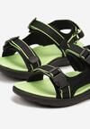 Sandale Negru cu verde