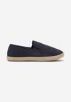 Granatowe Trampki w Stylu Espadryli Wsuwane Tolindea