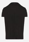 Czarny Klasyczny T-shirt Oversize z Bawełny Zivassa