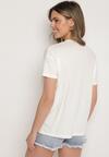 Beżowy Klasyczny T-shirt Oversize z Bawełny Zivassa