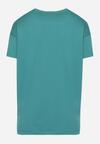 Zielony Klasyczny T-shirt Oversize z Bawełny Zivassa