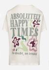 Biały Bawełniany T-shirt Oversize Fillaria