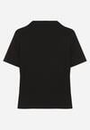 Czarny Bawełniany T-shirt o Klasycznym Kroju Tiariane