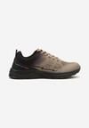 Ciemnobeżowe Buty Sportowe Sneakersy z Perforacją Ziraline