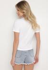 Biały Bawełniany Klasyczny T-shirt Ralarie