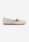 Jasnozielone Espadryle w Kwiaty z Plecionką Raloria