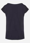 Granatowy Bawełniany T-shirt w Klasycznym Stylu Raliessa