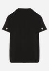 Czarny T-shirt z Bawełny w Serca Kolavelle