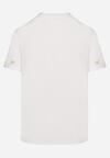 Biało-Beżowy T-shirt z Bawełny w Serca Kolavelle