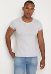 Jasnoszary Klasyczny T-shirt z Bawełny Fodena