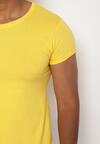 Żółty Klasyczny T-shirt z Bawełny Fodena