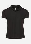 Czarny T-shirt Polo z Bawełną Fodelira
