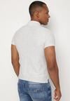 Jasnoszary T-shirt Polo z Bawełną Fodelira