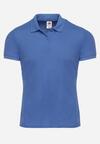 Niebieski T-shirt Polo z Bawełną Fodelira