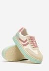 Jasnożółte Sneakersy w Stylu Klasycznych Tenisówek na Grubej Podeszwie Grelritia