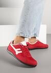 Czerwone Sneakersy Ozdobione Geometrycznym Wzorem Arulia