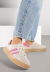 Sneakers Bej cu fucsia