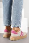 Sneakers Bej cu fucsia