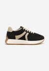 Czarne Sneakersy Ozdobione Paskami Florgisse