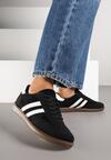 Czarne Sneakersy Ozdobione Paskami Nalierre