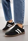 Czarne Sneakersy Ozdobione Paskami Nalierre