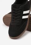 Czarne Sneakersy Ozdobione Paskami Nalierre