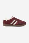 Bordowe Sneakersy Ozdobione Paskami Nalierre