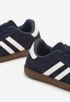 Granatowe Buty Sportowe Sneakersy z Paskami z Boku Nalovelle