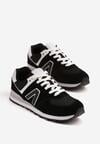 Czarno-Białe Sneakersy z Geometrycznym Wzorem Rilanea