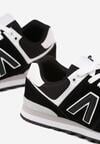 Czarno-Białe Sneakersy z Geometrycznym Wzorem Rilanea
