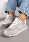 Ciemnobeżowe Sneakersy z Geometrycznym Wzorem Rilanea