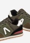 Zielone Buty Sportowe Sneakersy z Ozdobną Aplikacją Rilazea