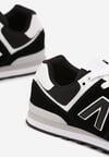 Czarno-Białe Buty Sportowe Sneakersy z Ozdobną Aplikacją Rilazea
