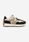Czarne Sneakersy z Geometrycznym Wzorem Rilestra